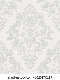 Baroque Damask pattern texture Vector. Royal fabric background. Luxury background decor