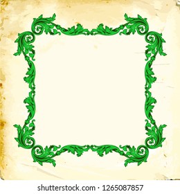 Baroque decorations element with flourishes calligraphic ornament. Vintage style design collection for Posters, Placards, Invitations, Banners, Badges and Logotypes