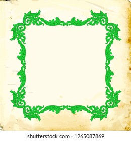 Baroque decorations element with flourishes calligraphic ornament. Vintage style design collection for Posters, Placards, Invitations, Banners, Badges and Logotypes