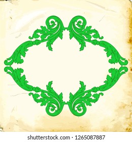 Baroque decorations element with flourishes calligraphic ornament. Vintage style design collection for Posters, Placards, Invitations, Banners, Badges and Logotypes