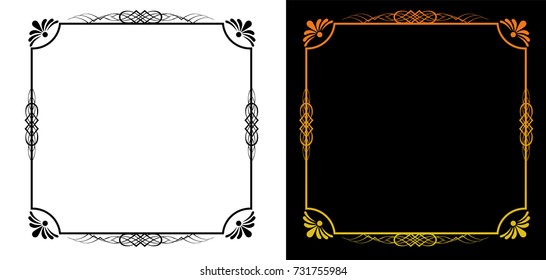 Baroque decorative ruling, ornament, vector data