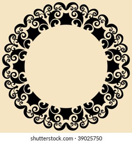 baroque design element, decorative vector ornament