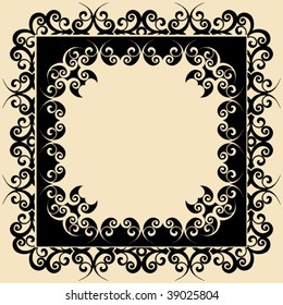baroque design element, decorative vector ornament