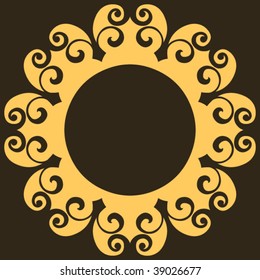 baroque design element, vector decoration