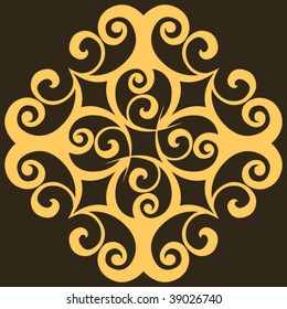 baroque design element, vector decoration