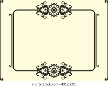 baroque design elements, abstract floral vectors