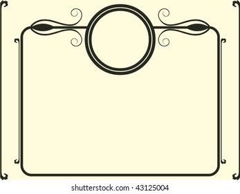 baroque design elements, abstract floral vectors