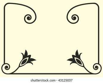 baroque design elements, abstract floral vectors