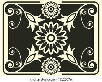 elementos de diseño barroco, vectores florales abstractos