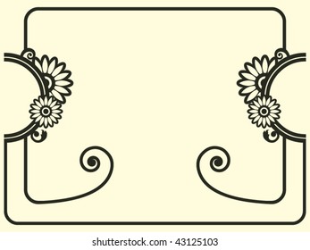 baroque design elements, abstract floral vectors