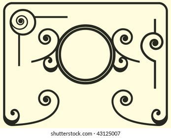 baroque design elements, abstract vectors