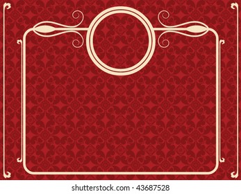 baroque design elements, vector illustration