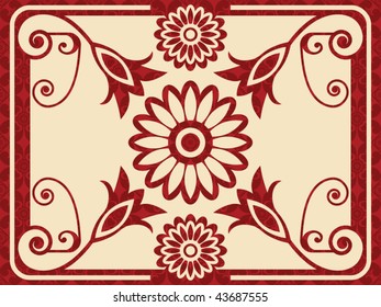 baroque design elements, vector illustration