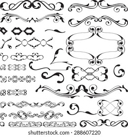 baroque design set is isolated on white