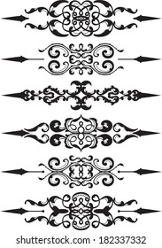 Baroque divide lines on white