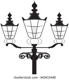 Baroque Elegant Rich Wall lamp with ornaments.Vector  Elegant Royal Baroque Style Wall lamp