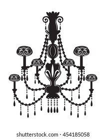 Baroque Elegant Wall lamp with ornaments.Vector Elegant Royal Baroque Style Wall lamp