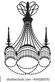 Baroque Elegant Wall lamp with ornaments.Vector Elegant Royal Baroque Style Wall lamp