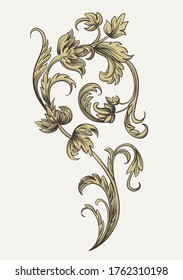 Baroque elements. Swirls for design.  