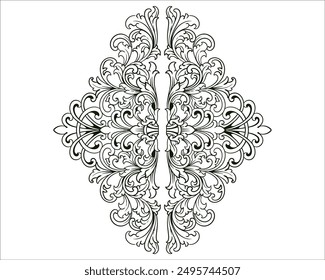 Baroque engraved. Victorian floral ornamental borders, vintage decorative frame elements. Vector illustration royal set for wedding invitation and greeting cards, ornaments romantic invitations