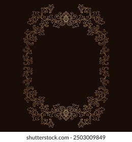 Baroque engraved. Victorian floral ornamental borders, luxury vintage decorative frame elements. Vector illustration royal set for wedding invitation and greeting cards, ornaments romantic invitations