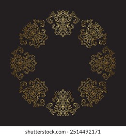 Baroque engraved. Victorian floral ornamental borders, vintage decorative frame elements. Vector illustration royal set for wedding invitation and greeting cards, ornaments romantic invitations