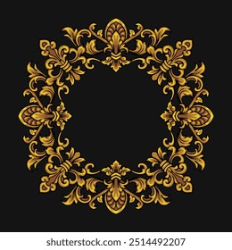 Baroque engraved. Victorian floral ornamental borders, vintage decorative frame elements. Vector illustration royal set for wedding invitation and greeting cards, ornaments romantic invitations