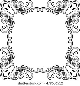 Baroque fine art page is on white