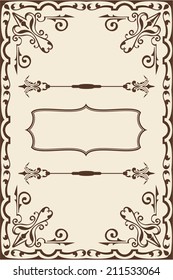 Baroque fine page on beige