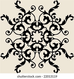 baroque floral decoration
