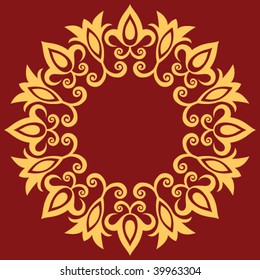 decoración floral barroca, diseño vector abstracto