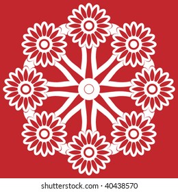 baroque floral decoration, abstract vector design