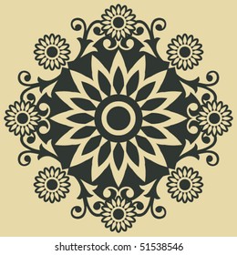 baroque floral decoration, vector design elements