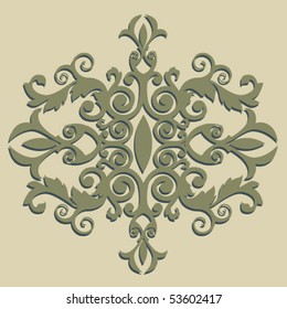 baroque floral decoration, vector design elements