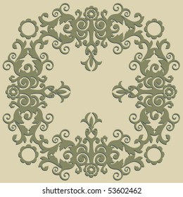 baroque floral decoration, vector design elements