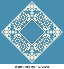 decoración barroca floral, elementos de diseño vectorial