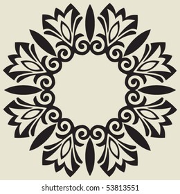 baroque floral decoration, vector design elements