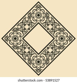 decoración barroca floral, elementos de diseño vectorial