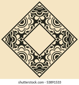 decoración barroca floral, elementos de diseño vectorial