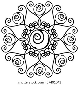 baroque floral decoration, vector design elements