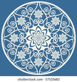 baroque floral decoration, vector design elements
