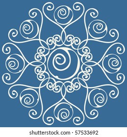 baroque floral decoration, vector design elements