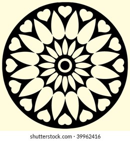 baroque floral decoration, vector illustration