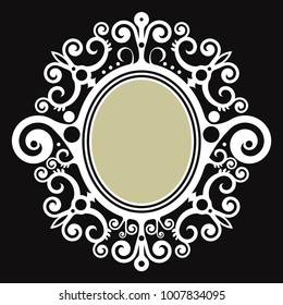 baroque floral design, decorative ornate frame, vector vintage decoration