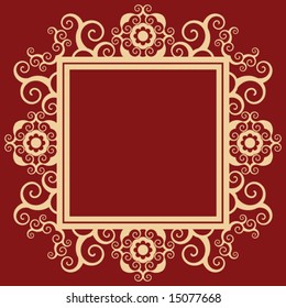 baroque floral frame