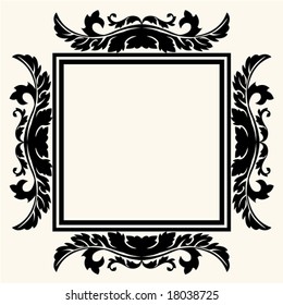 baroque floral frame
