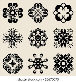 baroque floral icons