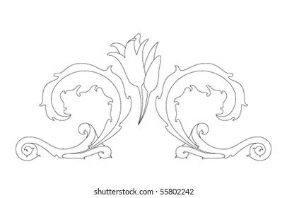 Baroque floral ornament