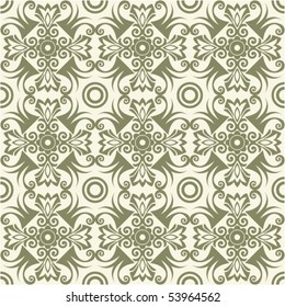 barocke Blumenmuster, Vektornahtloser Hintergrund