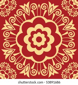 barocke Blume, abstrakte Vektorgrafik
